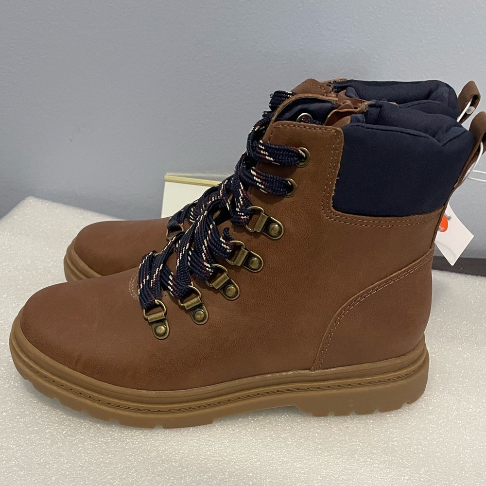 Art Class Brown and Navy Kids Boots